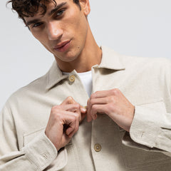 Shirt L/S Over Shirt Basic 2 Pockets-SH-221-W25