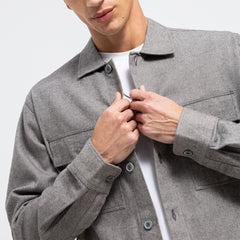 Shirt L/S Over Shirt Basic 2 Pockets-SH-221-W25