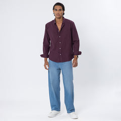 Linen Shirt L/S Basic SH-566-S26