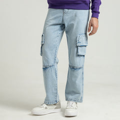 بنطلون جينز واسع الساق - JN-913-W25