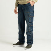 بنطال جينز واسع الساق وجيوب - JN-914-W25