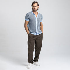 تي شيرت بأزرار تريكو أساسي - TST-38-S25