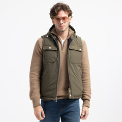 Double Face Vest Zipper Basic-VST-078-W26