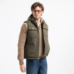 Double Face Vest Zipper Basic-VST-078-W26