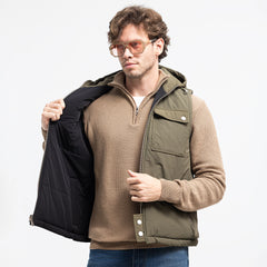 Double Face Vest Zipper Basic-VST-078-W26