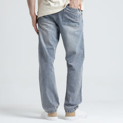 بنطلون جينز واسع الساق أساسي بجيبين - JN-601