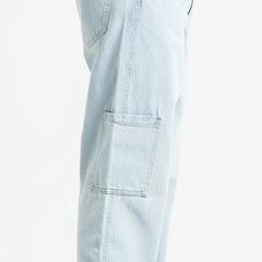 بنطلون جينز واسع الساق أساسي بجيبين - JN-595