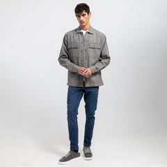 Shirt L/S Over Shirt Basic 2 Pockets-SH-221-W25