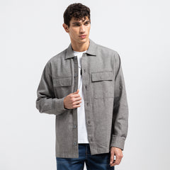 Shirt L/S Over Shirt Basic 2 Pockets-SH-221-W25