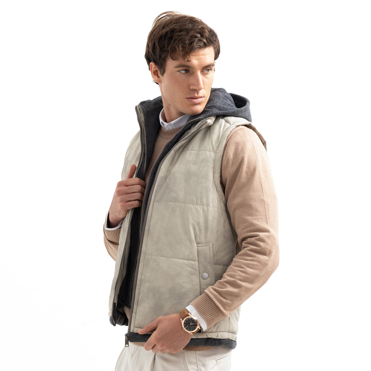 Vest Zippered Hoodie VST-084-W27
