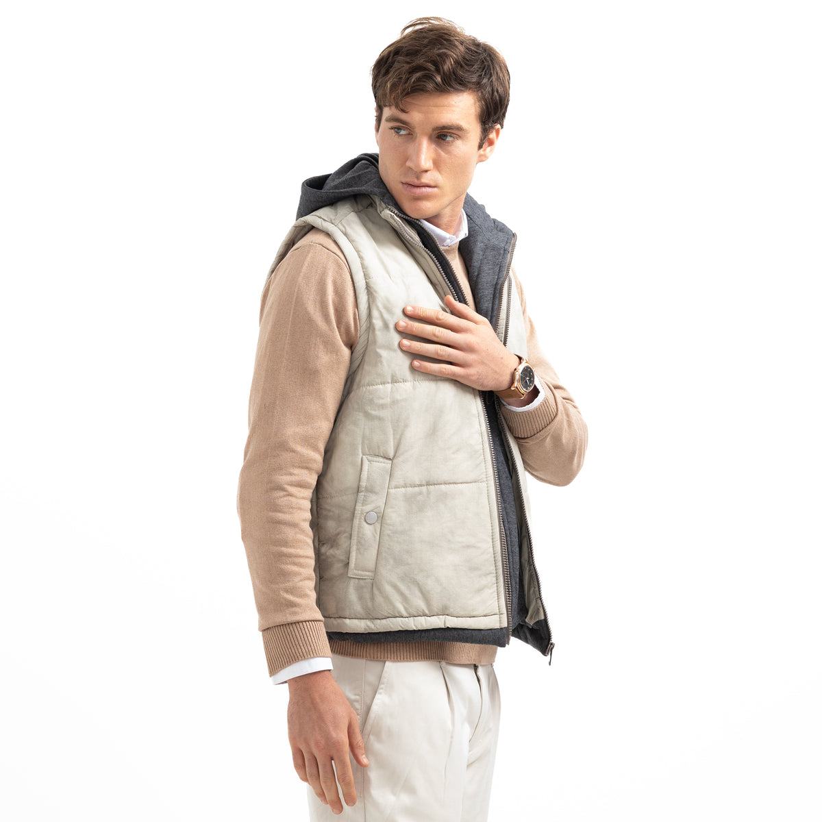 Vest Zippered Hoodie VST-084-W27