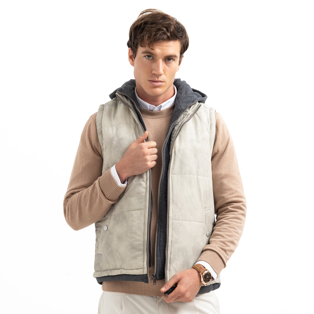 Vest Zippered Hoodie VST-084-W27