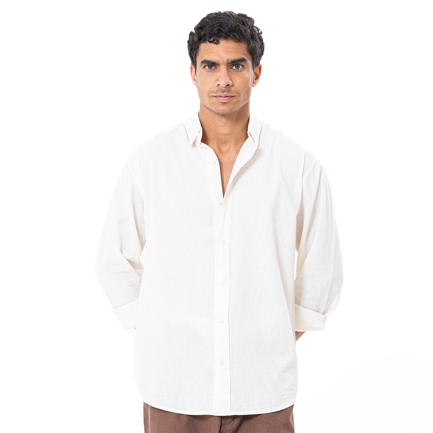 Linen Shirt L/S Basic SH-566-S26