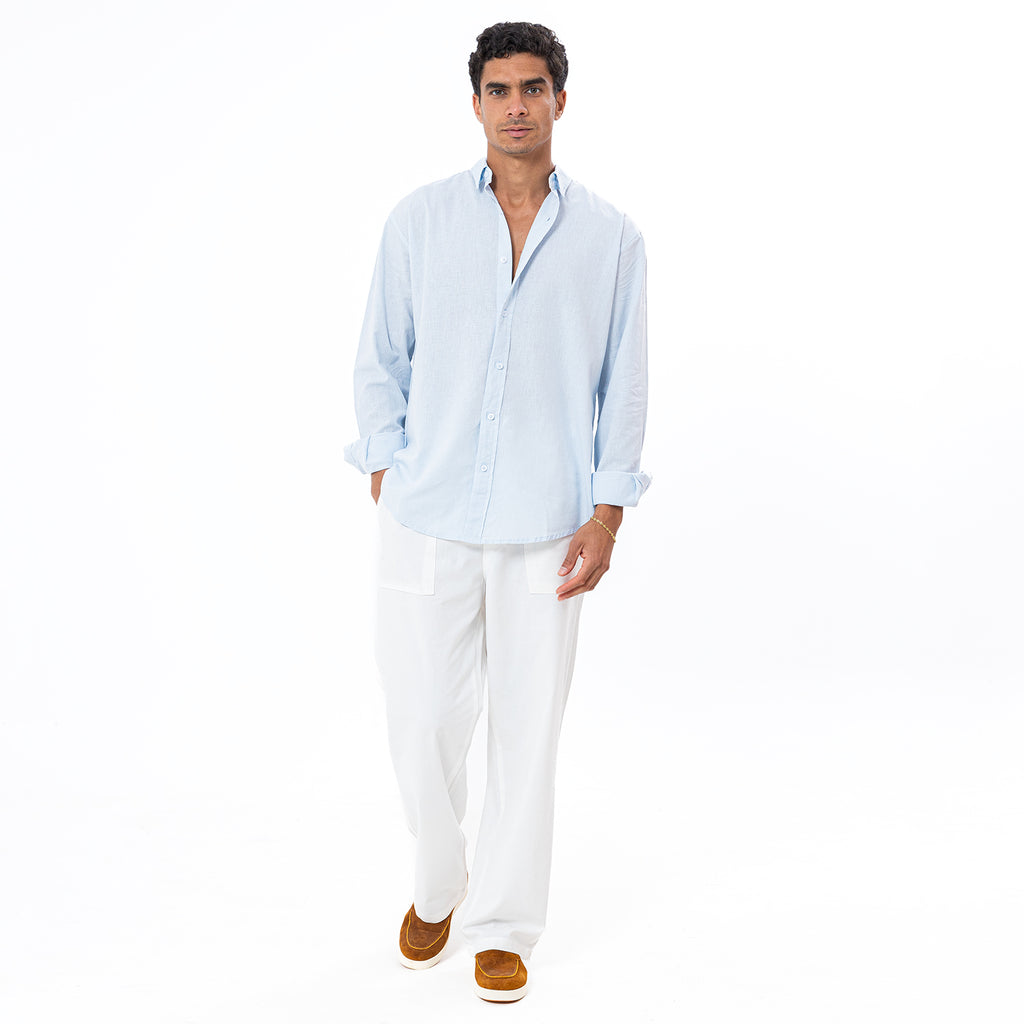 Linen Shirt L/S Basic SH-566-S26