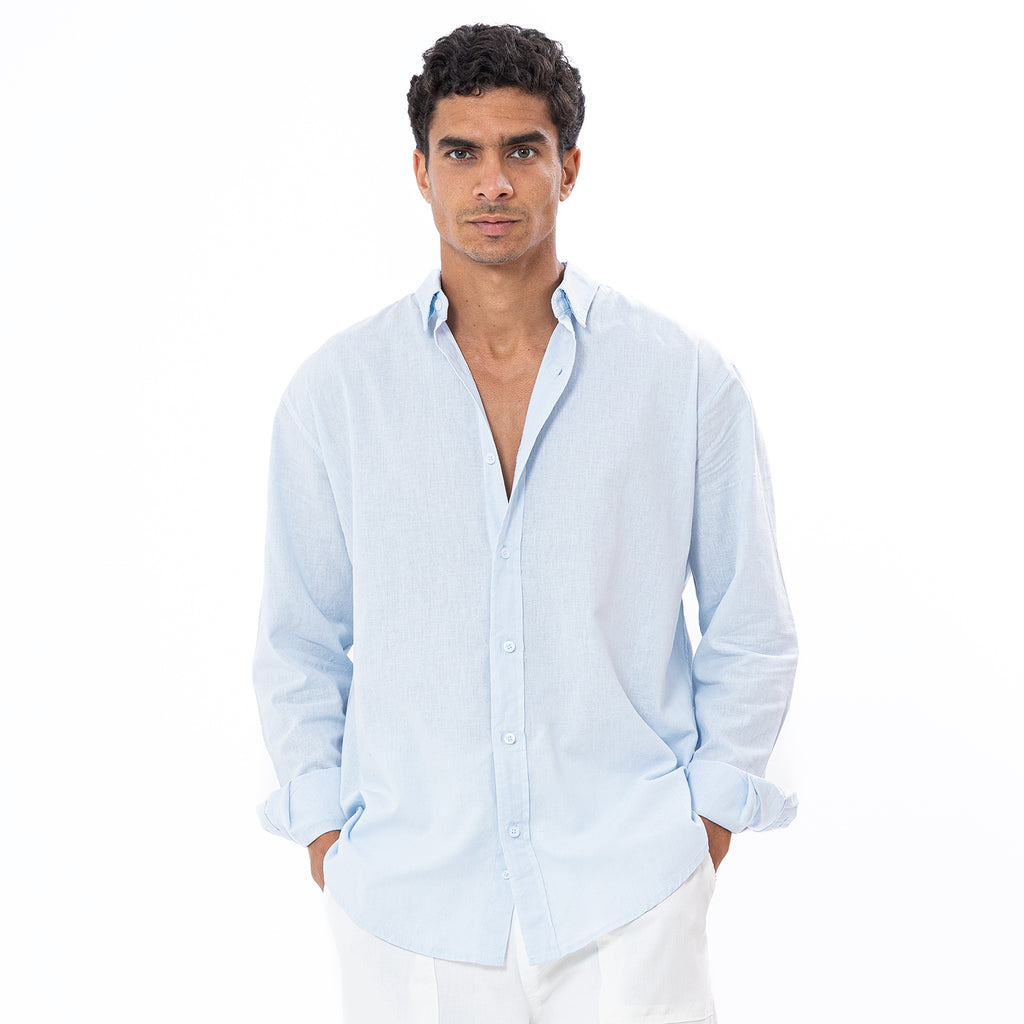 Linen Shirt L/S Basic SH-566-S26