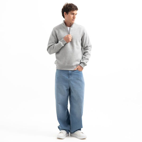 Sweatshirt Quarter Zipper Basic SWS-000369-W27