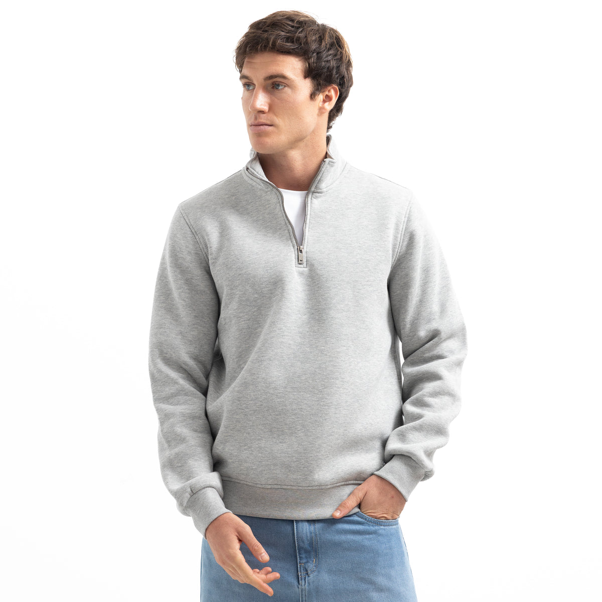 Sweatshirt Quarter Zipper Basic SWS-000369-W27