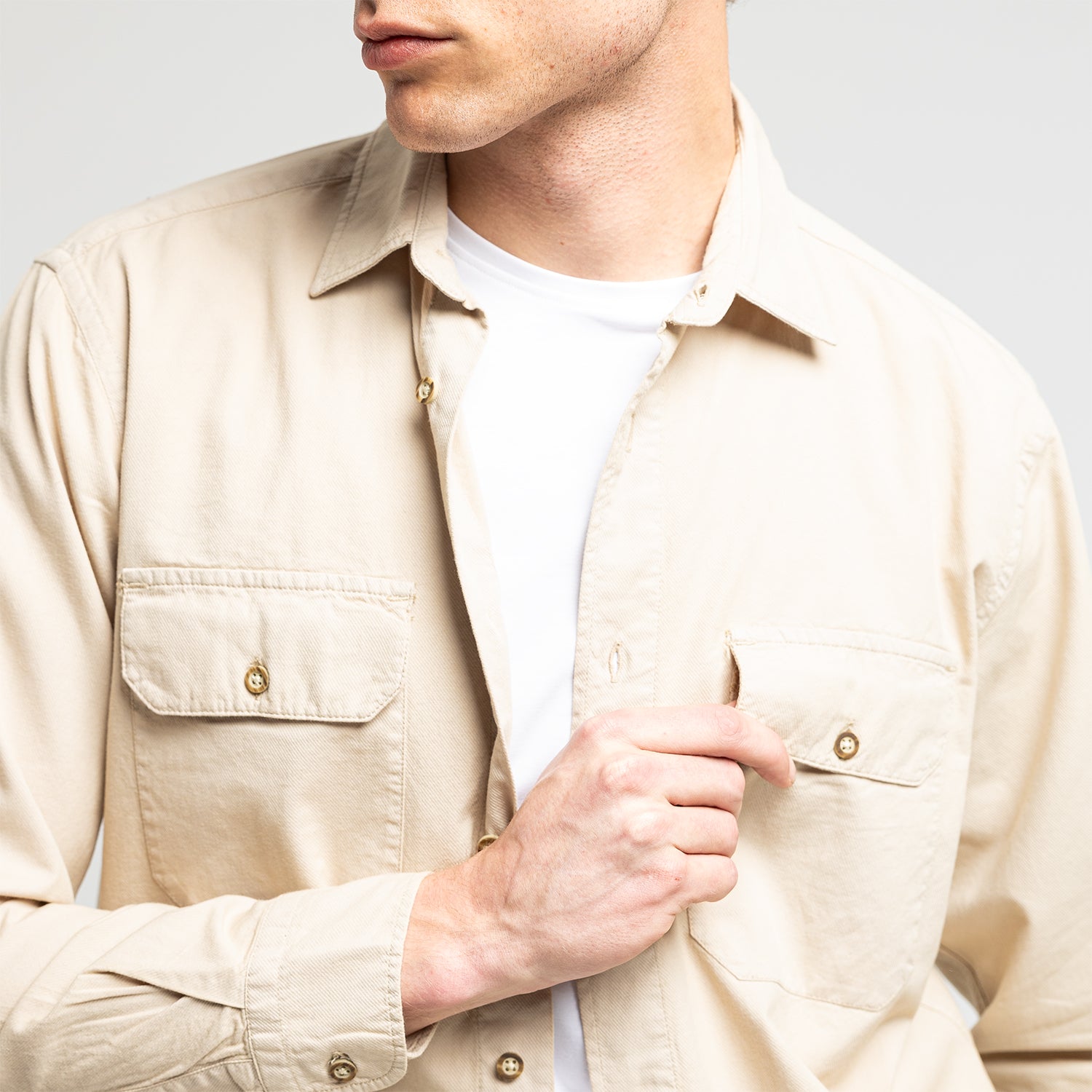 Shirt L/S Basic 2 Pockets-SH-208-W25