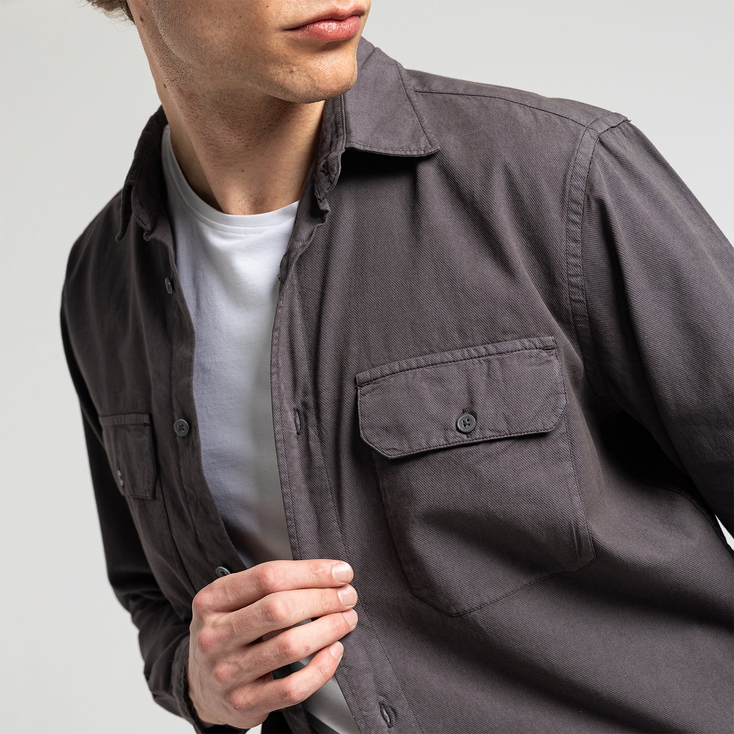 Shirt L/S Basic 2 Pockets-SH-208-W25 Secondary image
