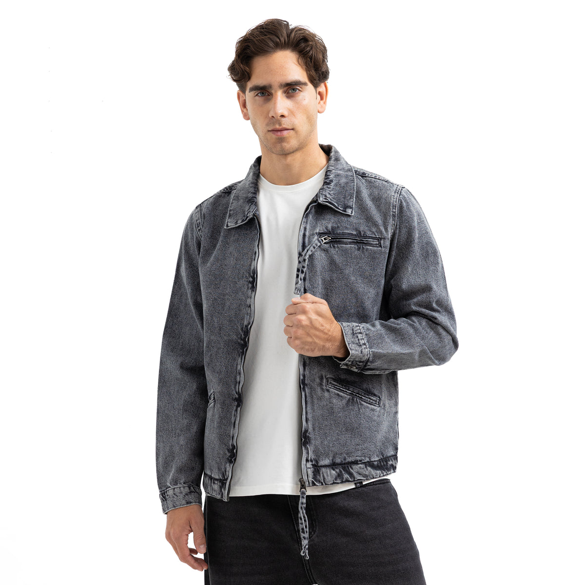 Regular Fit 2 Pocket Zip-Up Jacket