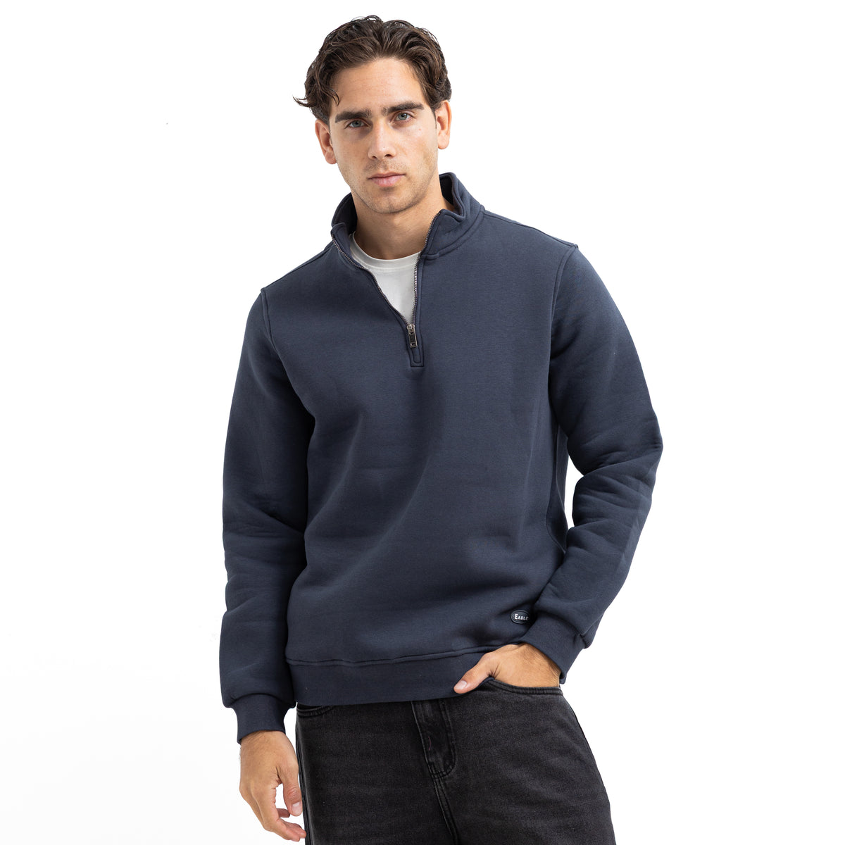 Sweatshirt Quarter Zipper Basic SWS-000369-W27