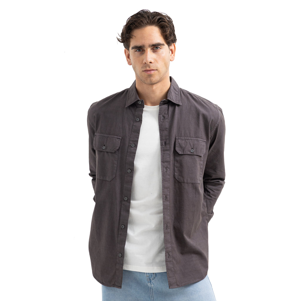 Shirt L/S Basic 2 Pockets-SH-208-W25
