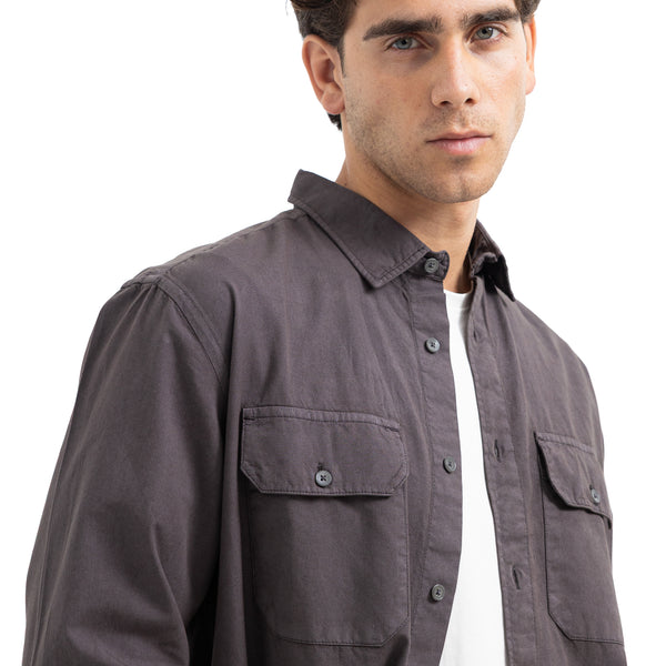 Shirt L/S Basic 2 Pockets-SH-208-W25