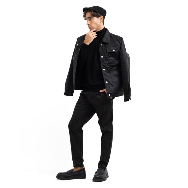 Regular Fit Basic High-Neck Pullover