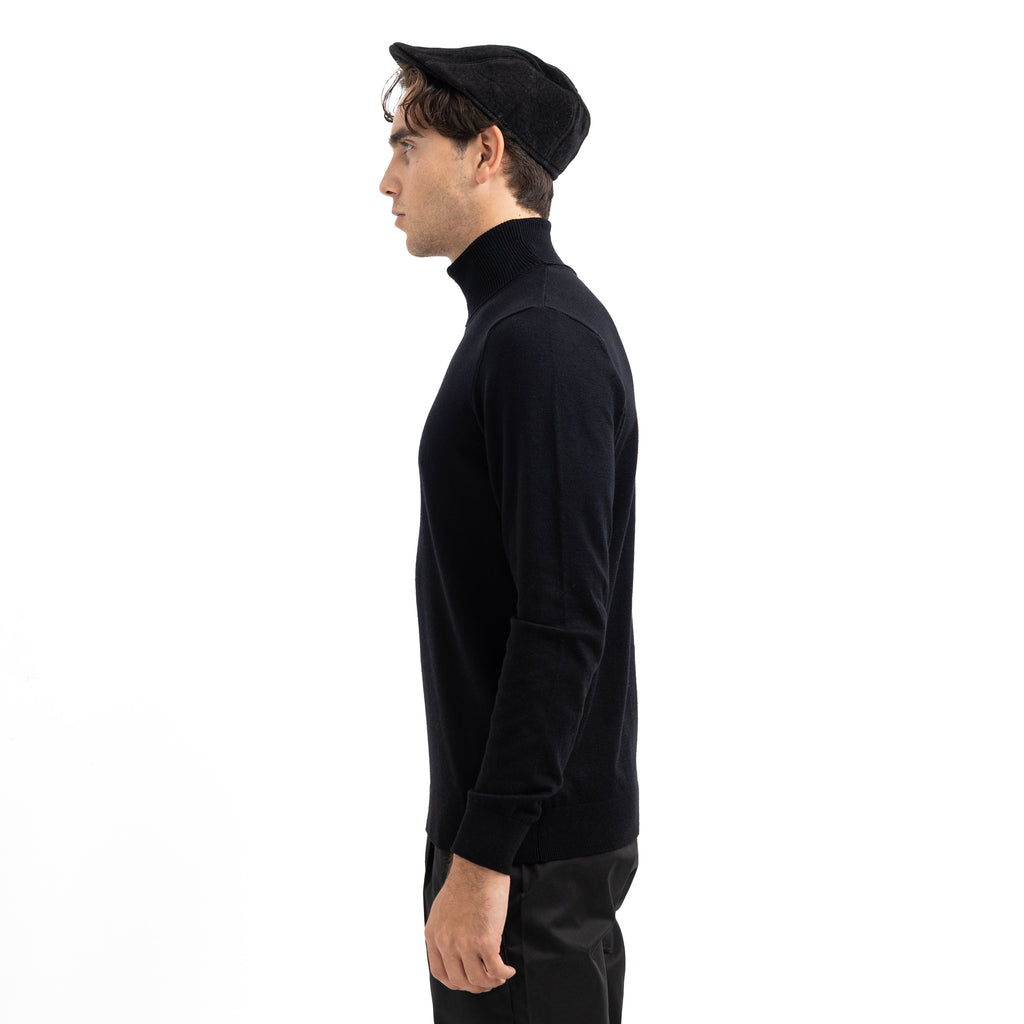 Regular Fit Basic High-Neck Pullover