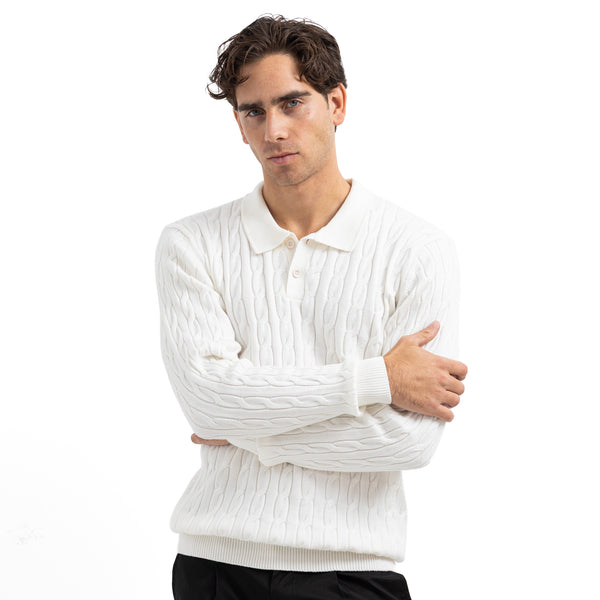 Regular Fit Polo Button Pullover