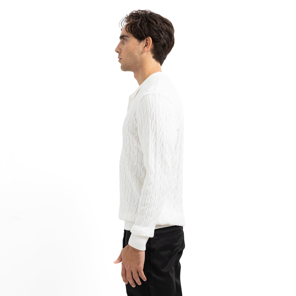 Regular Fit Polo Button Pullover