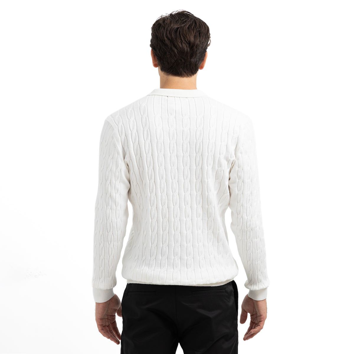 Regular Fit Polo Button Pullover