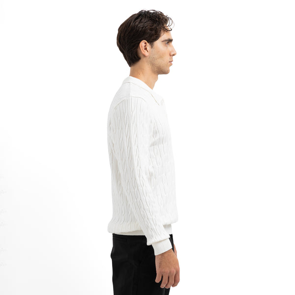 Regular Fit Polo Button Pullover