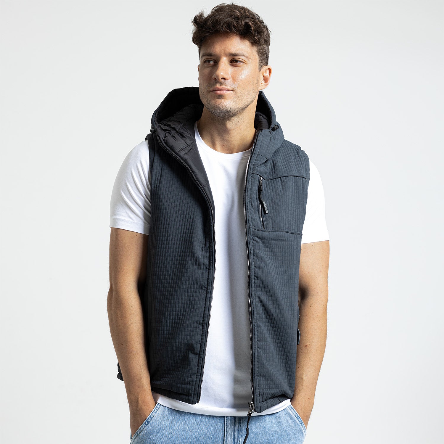 Vest Zippered Hoodie Basic-VST-03-W25