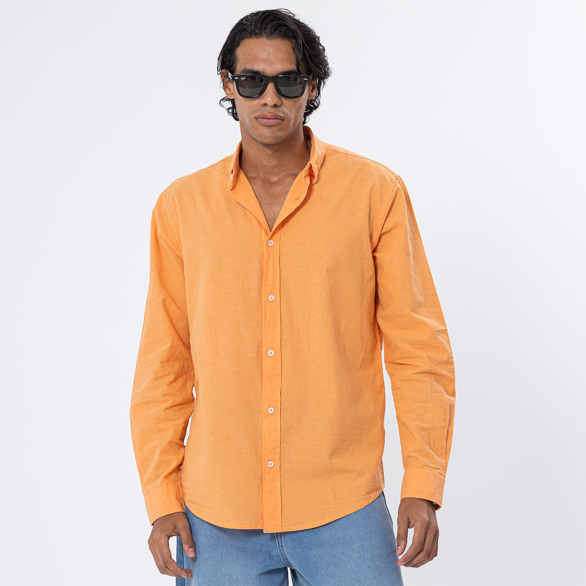 Linen Shirt L/S Basic SH-566-S26