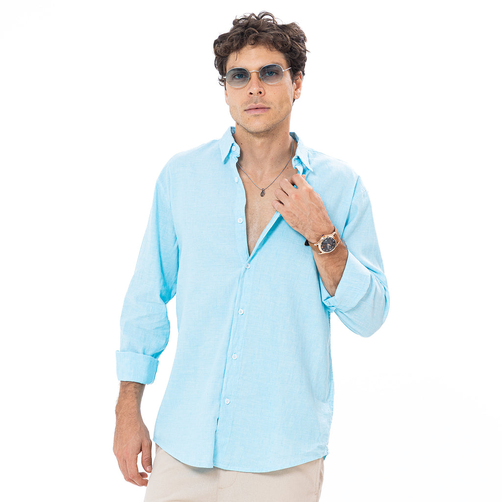 Linen Shirt L/S Basic SH-571-S26