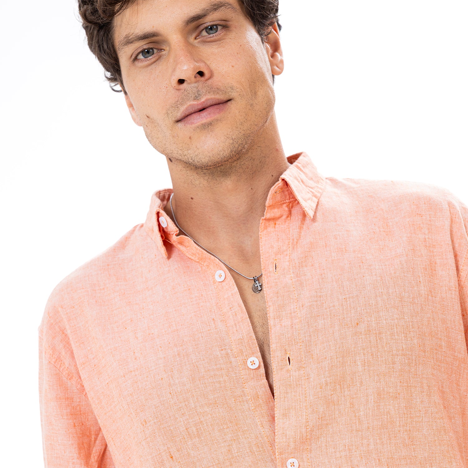 Linen Shirt L/S Basic SH-571-S26