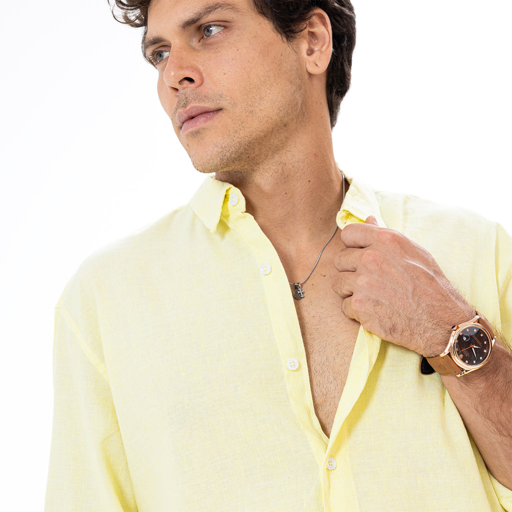 Linen Shirt L/S Basic SH-571-S26