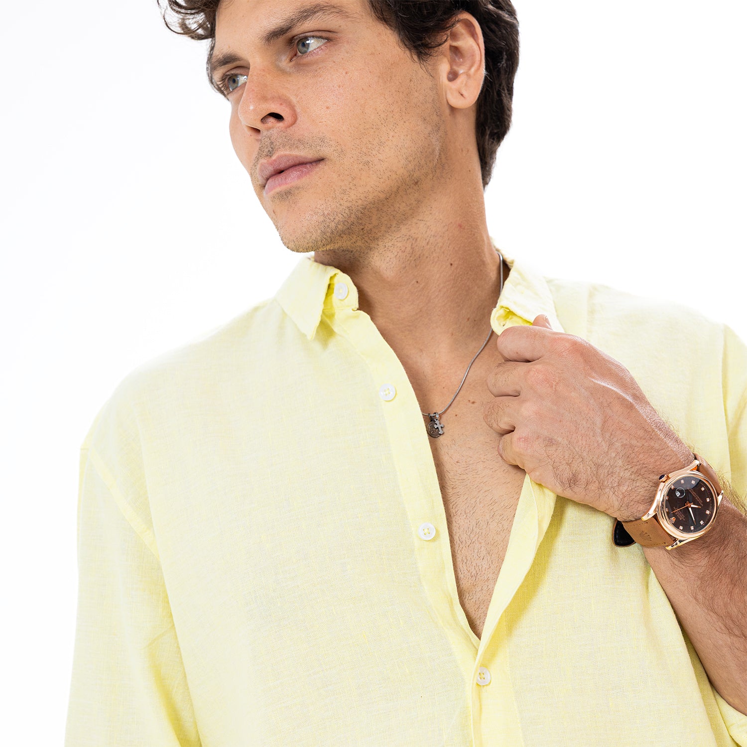 Linen Shirt L/S Basic SH-571-S26