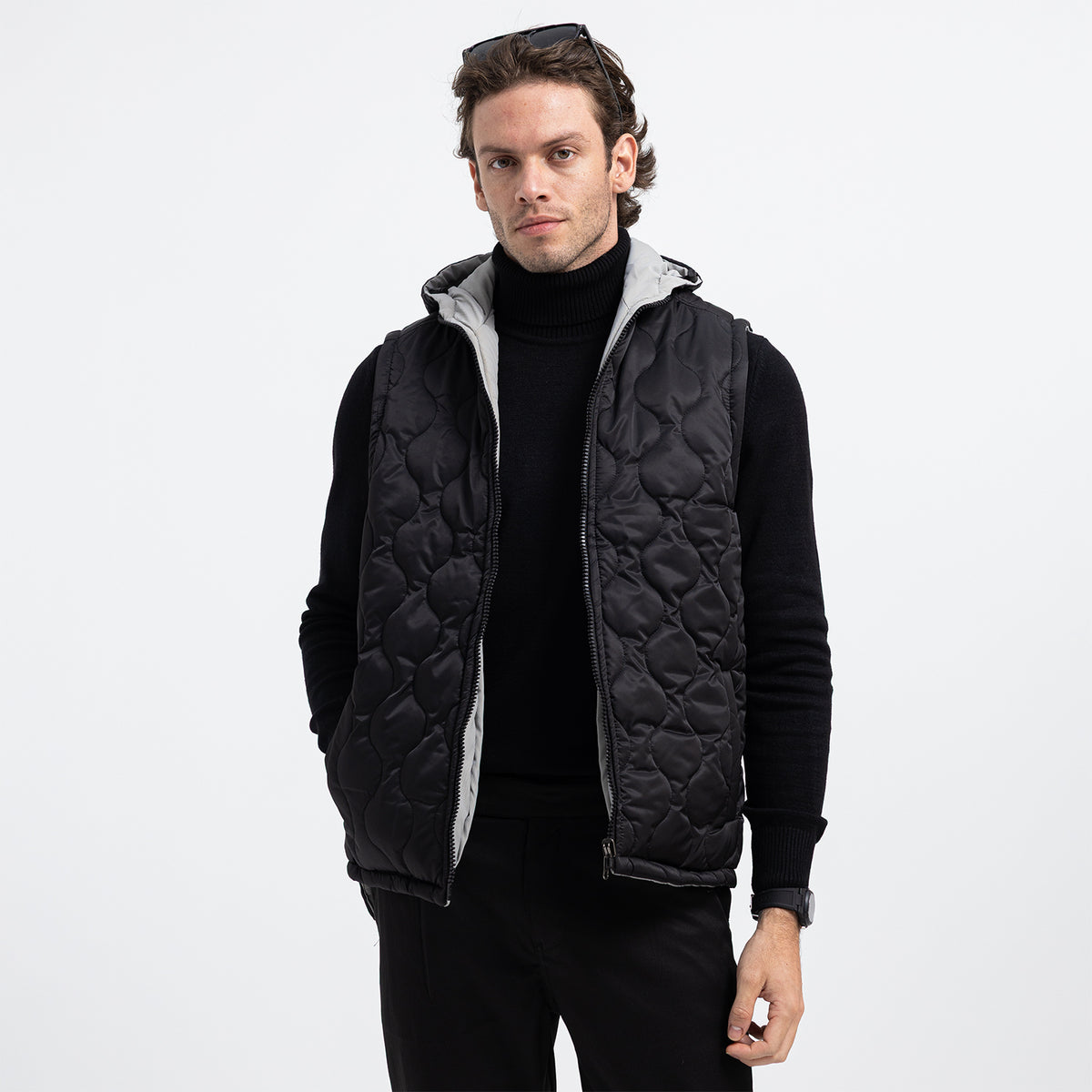 Regular Fit Basic Zip-Up Vest