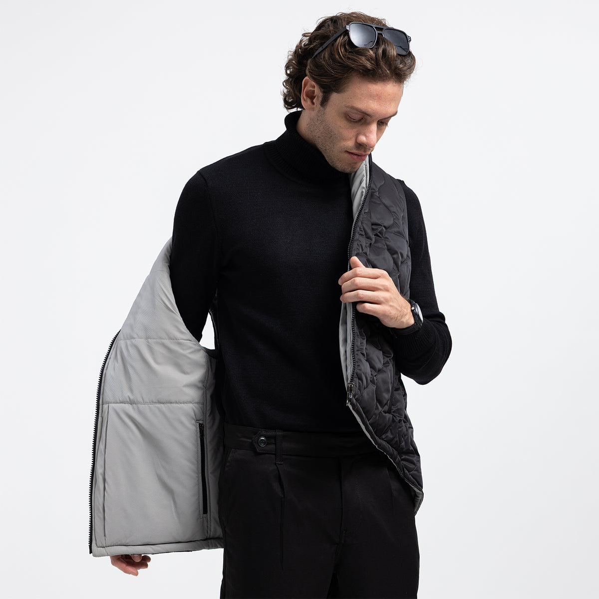 Regular Fit Basic Zip-Up Vest