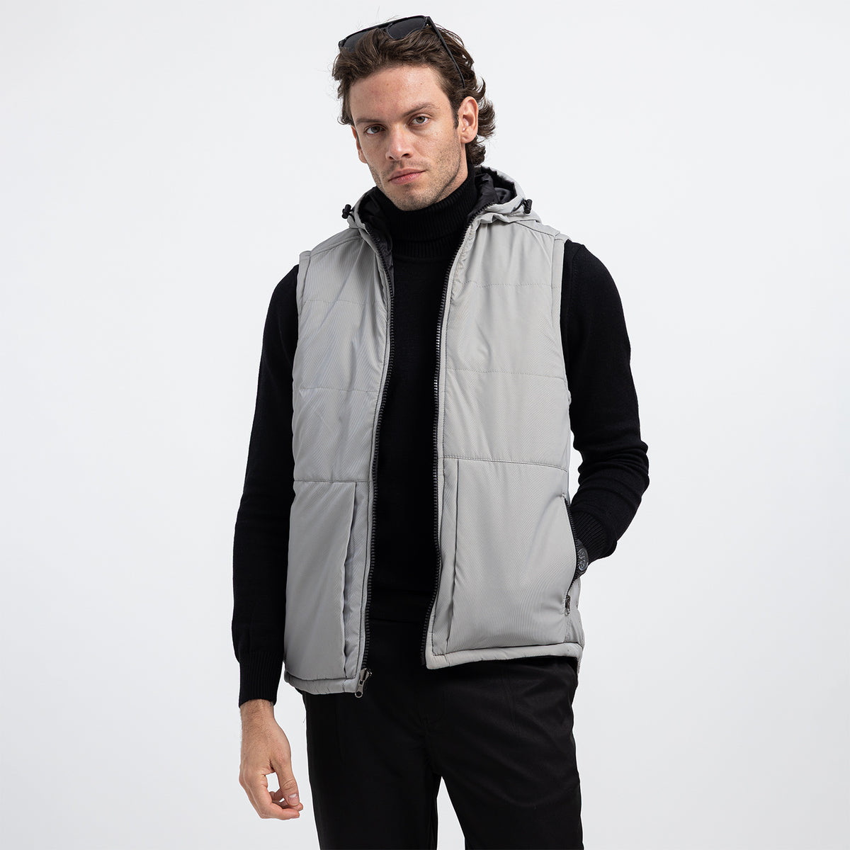 Regular Fit Basic Zip-Up Vest