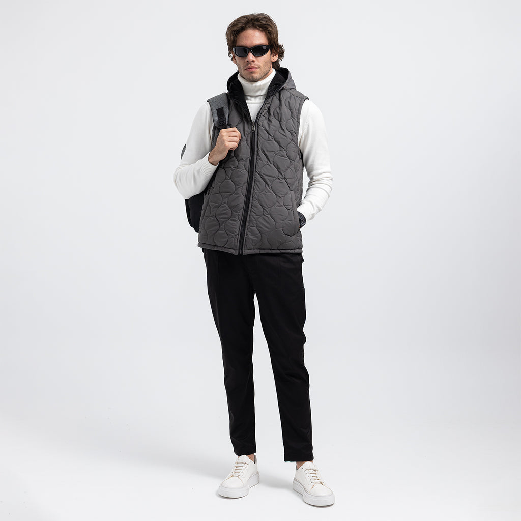 Regular Fit Basic Zip-Up Vest