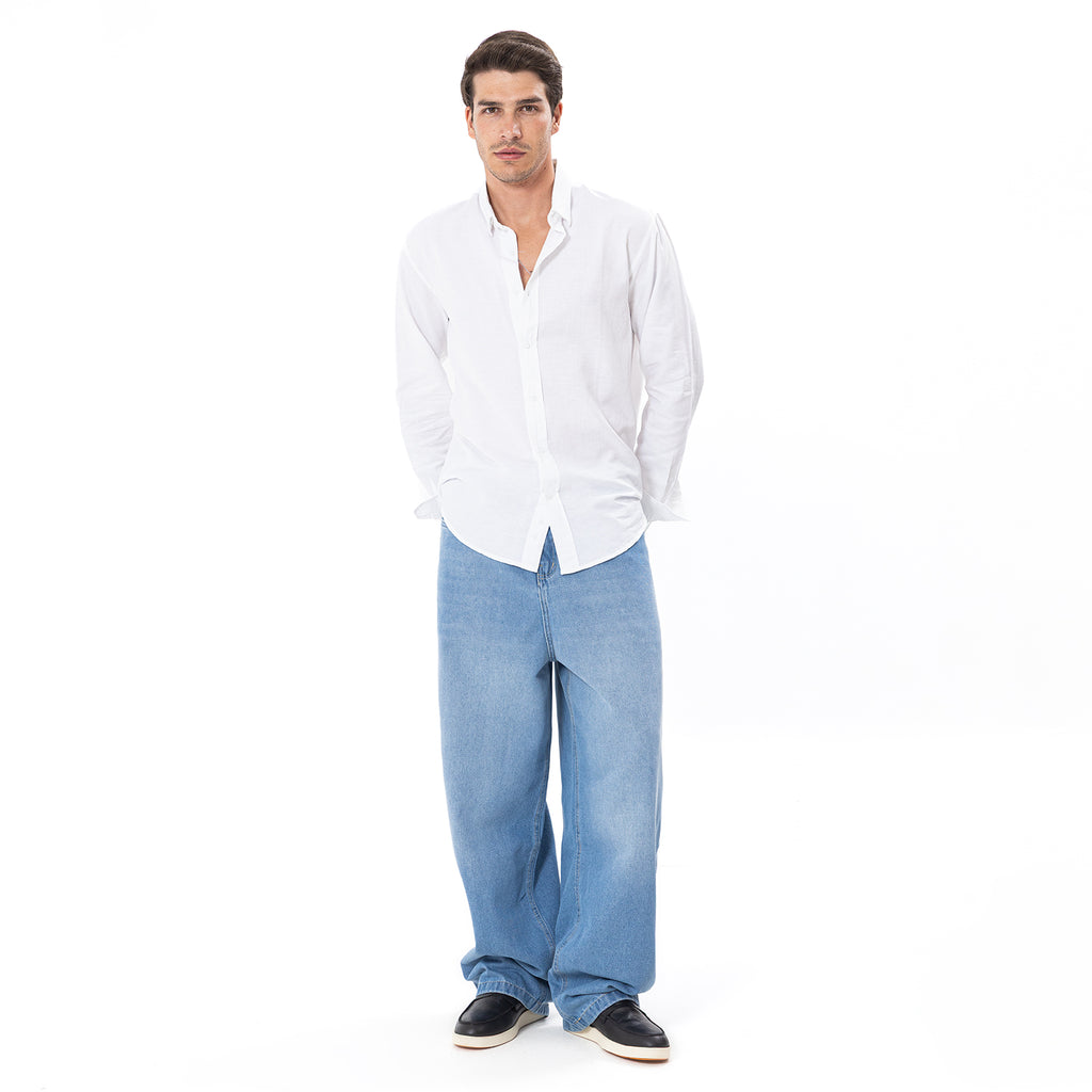 Linen Shirt L/S Basic SH-565-S26