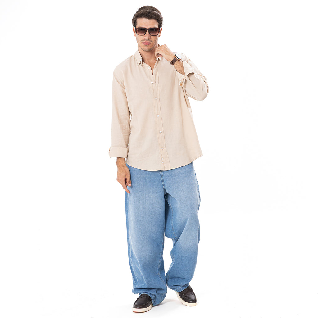 Linen Shirt L/S Basic SH-565-S26