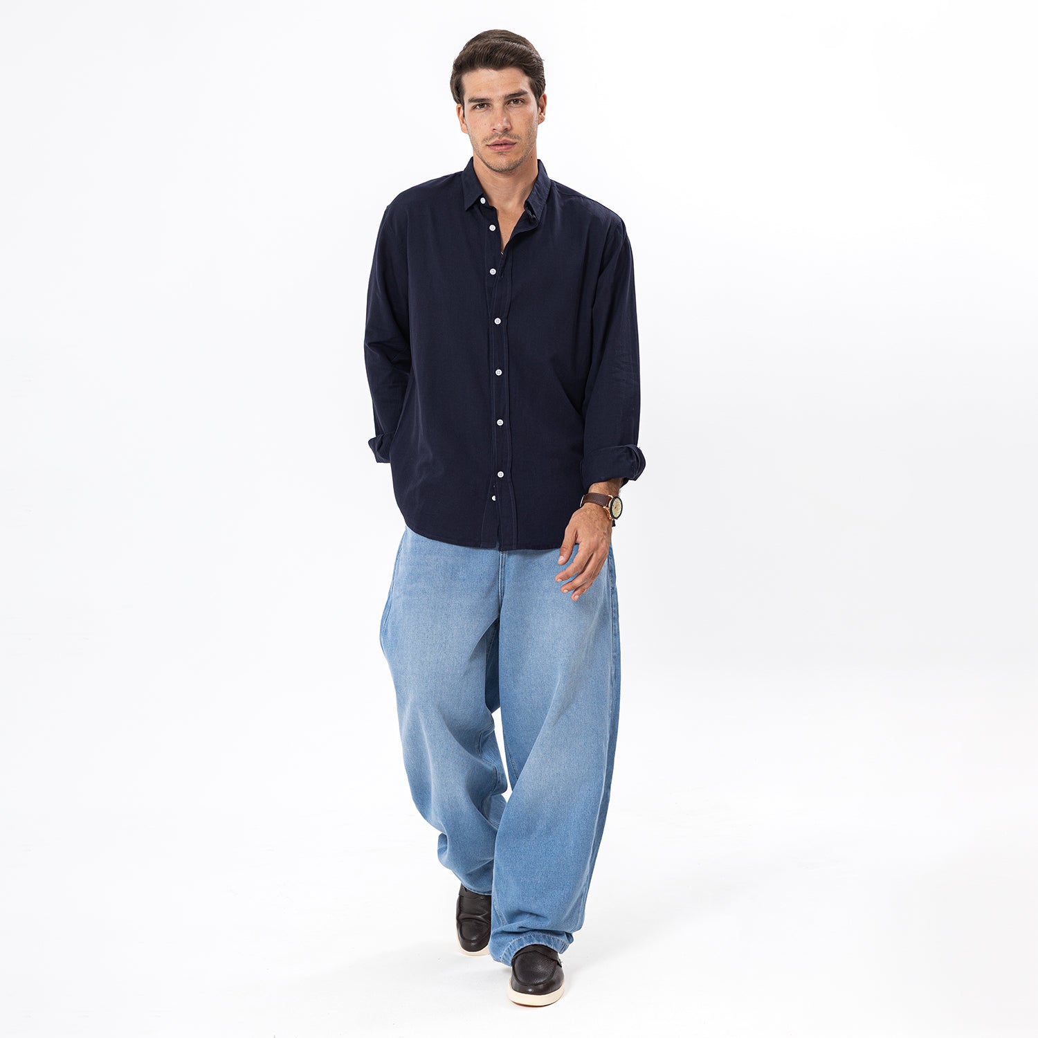 Linen Shirt L/S Basic SH-565-S26