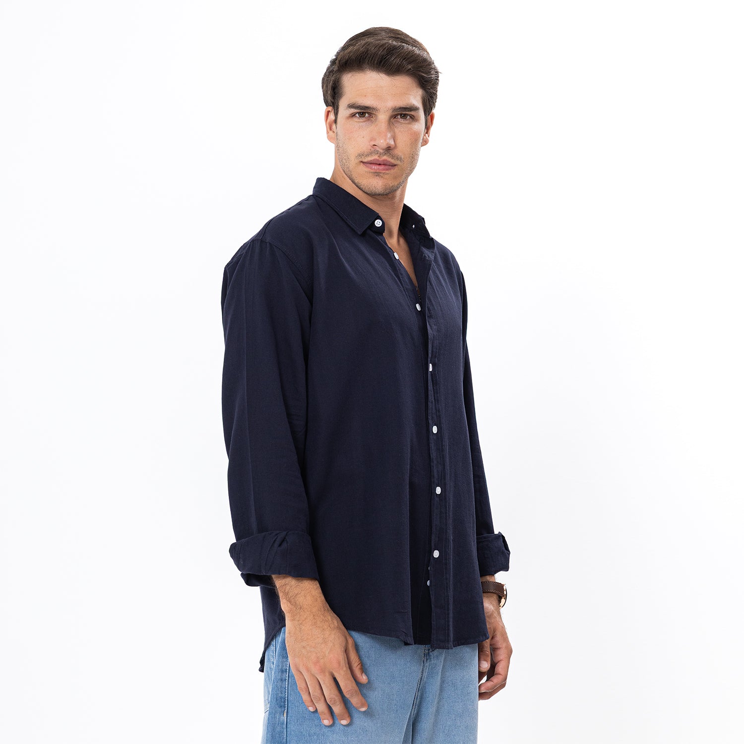 Linen Shirt L/S Basic SH-565-S26