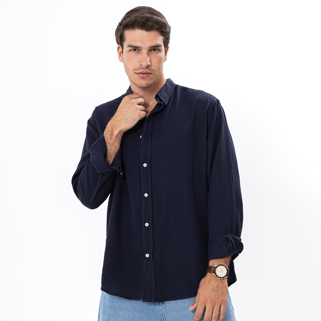 Linen Shirt L/S Basic SH-565-S26