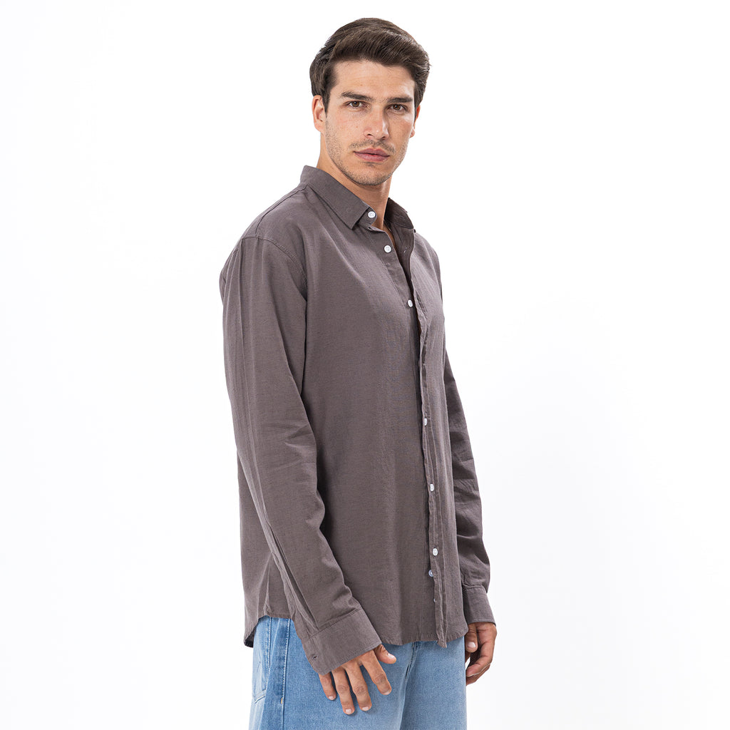 Linen Shirt L/S Basic SH-565-S26