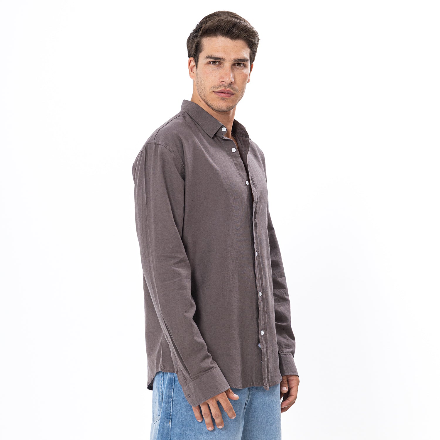 Linen Shirt L/S Basic SH-565-S26